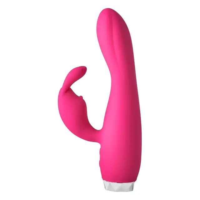 Dream Toys - Flirts Rabbit Vibrator. Poręczny wibrator z żebrowanym trzonem i super stymulującymi króliczymi uszkami