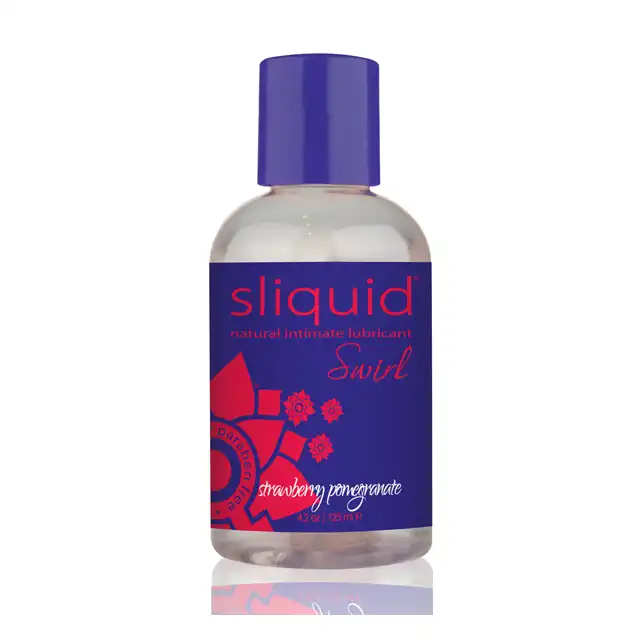 Sliquid - Naturals Swirl Strawberry Pomerganate 125 ml. Wodny wegański żel poślizgowy o smaku granatu i truskawki. Mega Sale!