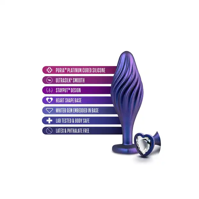 ANAL ADVENTURES MATRIX SWIRLING BLING PLUG SAPPHIRE