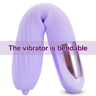 Wibrator z języczkiem, funkcją ogrzewania i 10 trybami wibracji-Silicone Vibrator USB, 10 vibration modes, Heating
