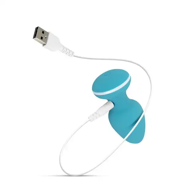 Cala Azul - Blanca Anal Plug. Turkusowa wibrująca zatyczka analna inspirowana energetyczną Ibizą