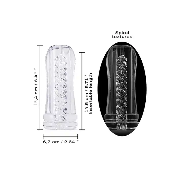 Dorcel - Deep Blow Tornado Sleeve - przezroczysty rękaw do masturbatora. Niesamowita dawka przyjemności