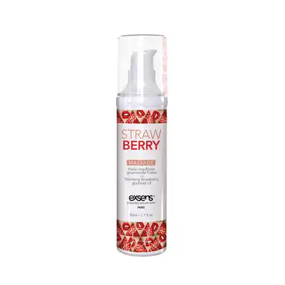 EXSENS WARMING MASSAGE OIL STRAWBERRY  50ML