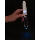 Liaison - Straight LED Vibrator - ultranowoczesny dwustronny wibrator. Gładki silikon i najwyższej klasy szkło. Nieziemskie światło LED