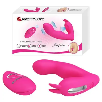 Pretty Love - Josephine G-Spot Pink. Niezwykły wibrator do punktu G z pulsacyjnym stymulatorem łechtaczki i krocza 