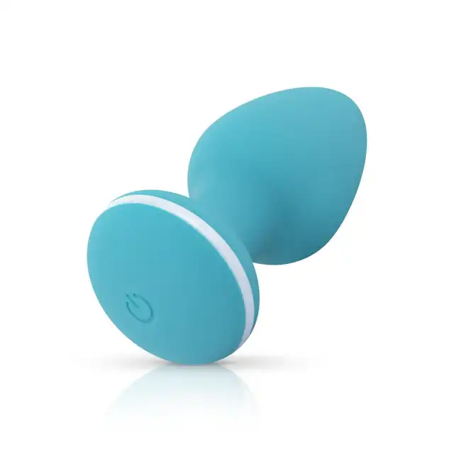 Cala Azul - Blanca Anal Plug. Turkusowa wibrująca zatyczka analna inspirowana energetyczną Ibizą