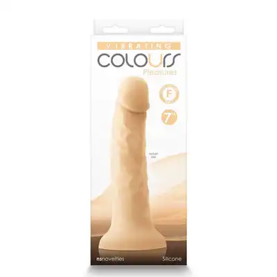 COLOURS PLEASURES 7" VIBRATING DONG FLESH
