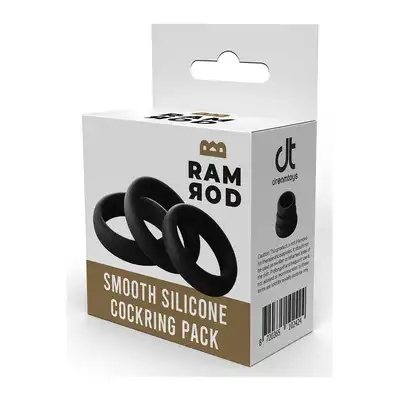 Ramrod - Smooth Silicone Cockring Pack. Zestaw ringów erekcyjnych. Gruby i elastyczny silikon