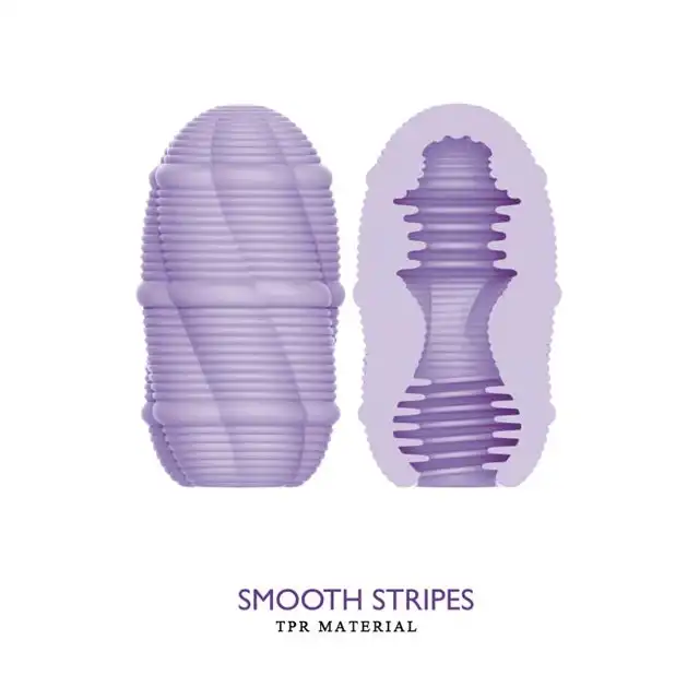 Pretty Love - Smooth Stripes Cupid-X. Masturbator w formie jajeczka z prążkowanym wnętrzem 