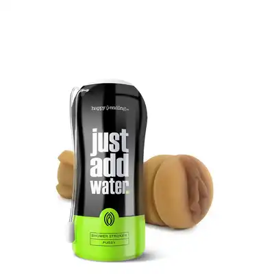 Happy Ending - Just Add Water. Kompaktowy masturbator z rewolucyjnego materiału samo nawilżającego HAPPY ENDING JUST ADD WATER SHOWER STROKER SELF LUBRICATING PUSSY