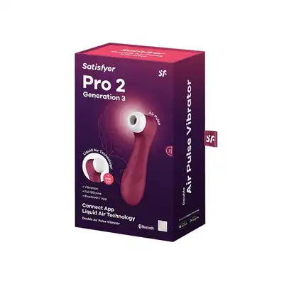 Pro 2 Generation 3with Liquid Air Technology, Vibration and Bluetooth/App wine red