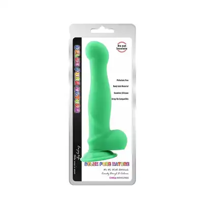 Chisa - Green Dildo Deluxe 02 -  dildo w neonowym kolorze. Bezwonny, płynny silikon premium. Zieleń