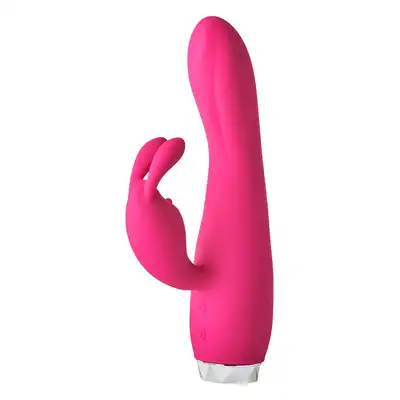 Dream Toys - Flirts Rabbit Vibrator. Poręczny wibrator z żebrowanym trzonem i super stymulującymi króliczymi uszkami