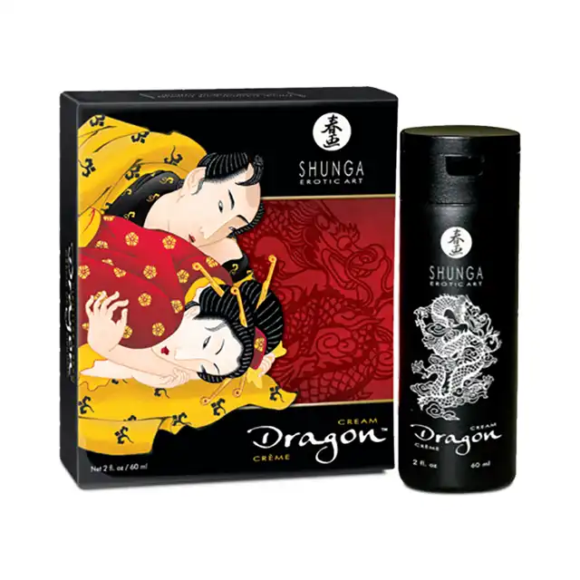 Shunga - Dragon Virility Cream - krem opóźniający wytrysk dla mężczyzn. Dodatkowe uwrażliwienie partnerki 