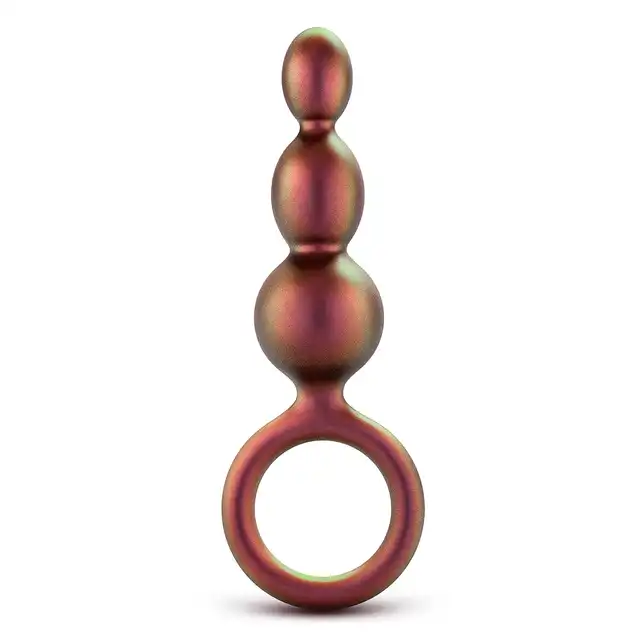 Anal Adventures - Matrix Beaded Loop Plug. Wtyczka analna z trzema koralikami analnymi. Atrakcyjny design, kolorystyka i najwyższej jakości materiał