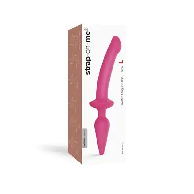 Strap-On-Me - Semi Real Switch Plug Pink S - podwójna zabawa - podwójna przyjemność. Dildo oraz wtyczka analna