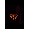 Radiant - Strap-on Glow In The Dark Orange. Świecąca w ciemności uprząż strapon z wymiennymi ringami i zatrzaskami