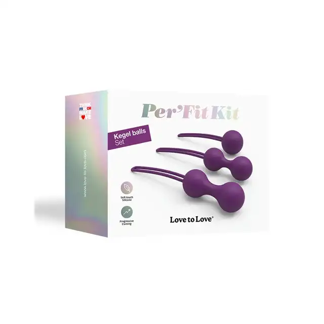 Love to Love - Per`Fit Set Purple - zestaw treningowy do ćwiczeń mięśni kegla. Wzmocnienie mięśni dna miednicy