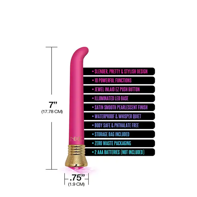 NIXIE JEWEL SATIN G SPOT VIBE PINK TOURMALINE