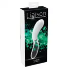 Liaison - Curve LED Vibrator -  ultranowoczesny dwustronny wibrator. Gładki silikon i najwyższej klasy szkło. Nieziemskie światło LED