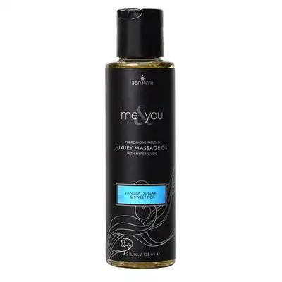 Sensuva - Me and You Vanilla &amp; Sugar &amp; Sweet Pea Oil 125 ml. Olejek  do masażu o zapachu wanilii, cukru i słodkiego groszku