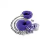Nixie - Metal Butt Plug &amp; Furry Handcuffs Purple Metallic. Nowatorskie połączenie zabaw analnych z techniką bondage. Korek analny z puszystymi kajdankami