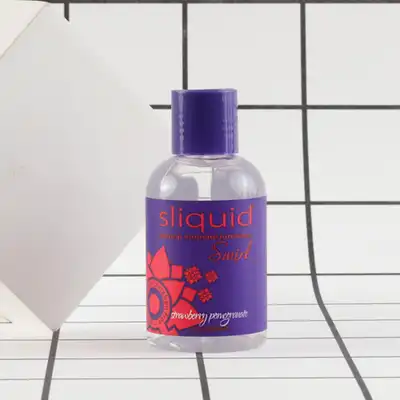 Sliquid - Naturals Swirl Strawberry Pomerganate 125 ml. Wodny wegański żel poślizgowy o smaku granatu i truskawki