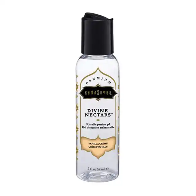 Kama Sutra - Divine Nectare Body Glide Vanilla Creme 59 ml - smakowy lubrykant na bazie wody. Rozpływający się w ustach. Wanilia