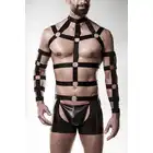 Grey Velvet - 4-teiliges Harness Men S/M. Męski, efektowny i seksowny komplet uprzęży harness