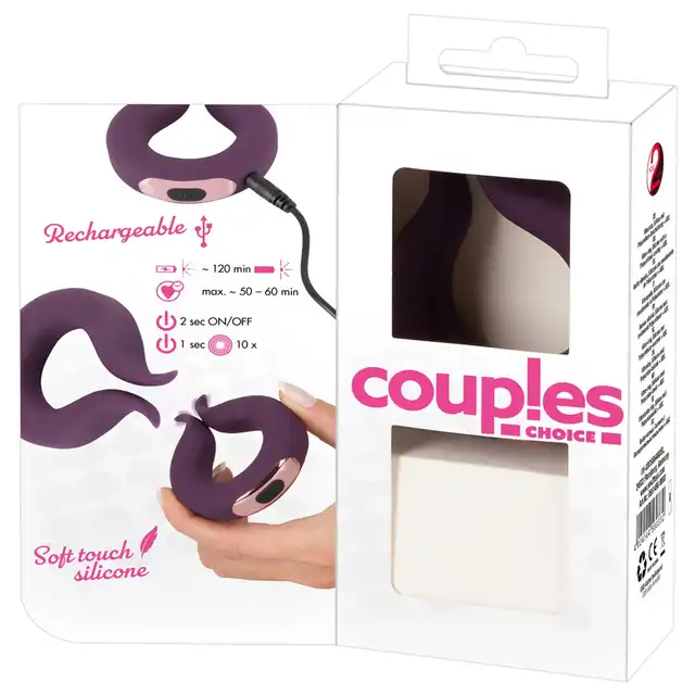 Couples Choice - Two Motors Couple’s Ring - wibrator dla par w kształcie pierścienia. Dwa silniki, wodoodporny