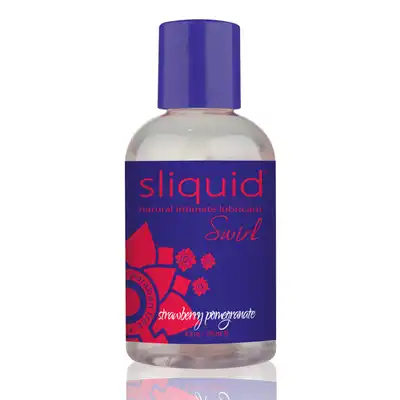 Sliquid - Naturals Swirl Strawberry Pomerganate 125 ml. Wodny wegański żel poślizgowy o smaku granatu i truskawki. Mega Sale!