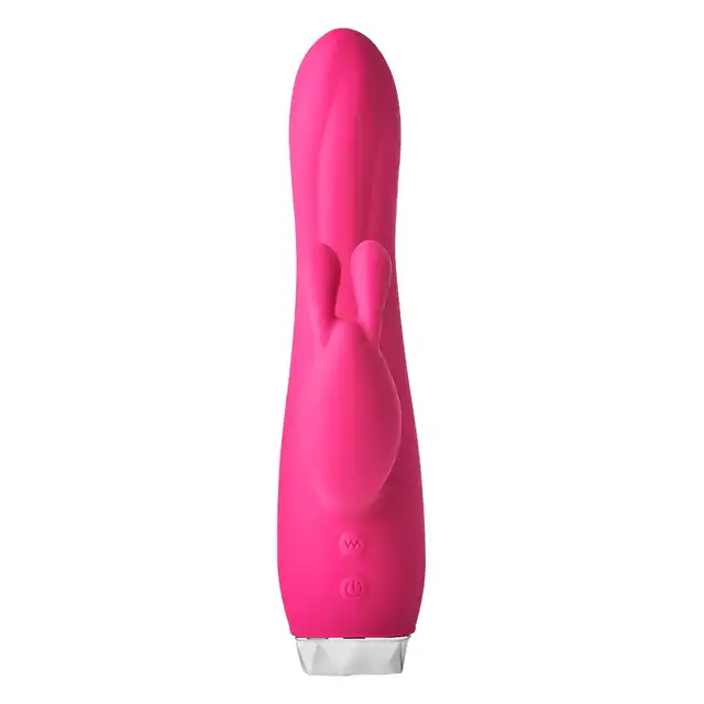 Dream Toys - Flirts Rabbit Vibrator. Poręczny wibrator z żebrowanym trzonem i super stymulującymi króliczymi uszkami