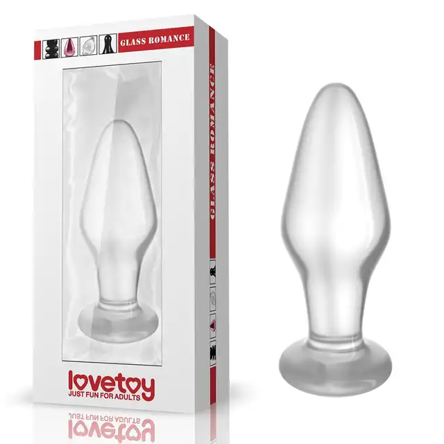 LoveToy - 4,3" Plug Glass Romance. Plug analny z hipoalergicznego szkła borokrzemianowego. Idealny materiał dla wrażliwych