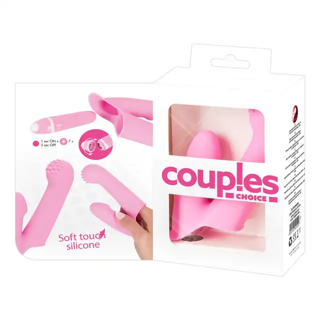 Couples Choice - Vibrating Finger Extension - stymulująca, podwójna nakładka na palec z wibracjami. Perfekcyjna stymulacja punktu G, łechtaczki lub jąder.