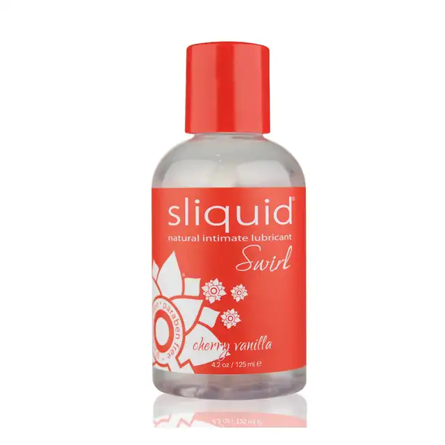 Sliquid - Naturals Swirl Lubricant Cherry Vanilla 125 ml. Subtelnie aromatyzowany lubrykant o smaku wanilii i wiśni. Mega Sale!