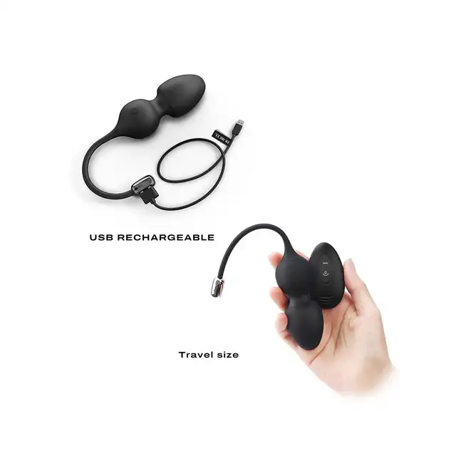 Dorcel - Love Balls Black - wibrujące kulki sterowane na zdalny pilot. Zwiększony orgazm oraz ćwiczenia mięśni Kegla