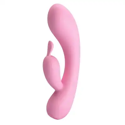 Pretty Love - Hugo USB. Elastyczny wibrator z dwufazowym stymulatorem łechtaczki z miękkiego silikonu