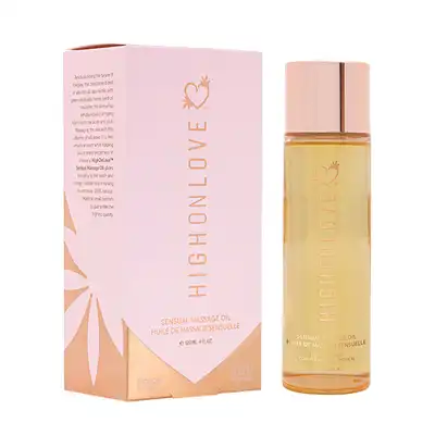 High On Love - Sensual Massage Oil Tropical Sunset 125 ml. Niesamowity olejek do ciała o tropikalnym zapachu z wyciągiem z nasion konopii. Magiczne odprężenie. 