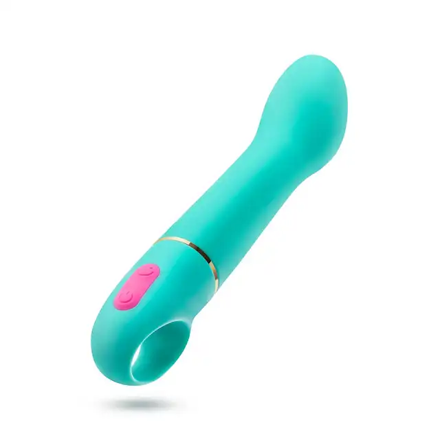 Aria - Flirty AF Teal. Niesamowity wibrator do punktu G z wodoodpornością IPX7 . Z silikonu utwardzanego platyną. 