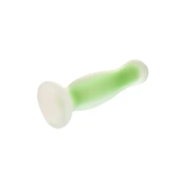 Radiant - Soft Silicone Glow In The Dark Plug S Green. Mały korek analny świecący w ciemnościach. 11 cm długości, 2,8 cm średnicy