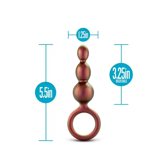 Anal Adventures - Matrix Beaded Loop Plug. Wtyczka analna z trzema koralikami analnymi. Atrakcyjny design, kolorystyka i najwyższej jakości materiał