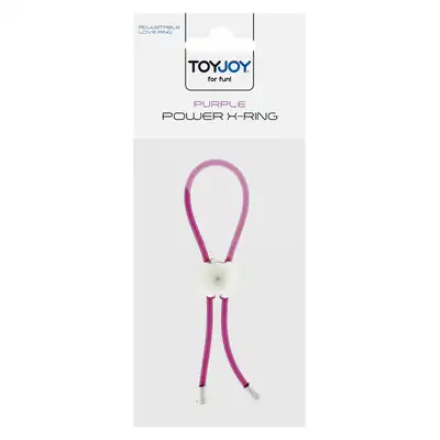 ToyJoy - Power X Ring Purple. Ring erekcyjny z regulowanym obwodem, opaska zaciskowa z blokadą mechaniczną. Idealne dopasowanie
