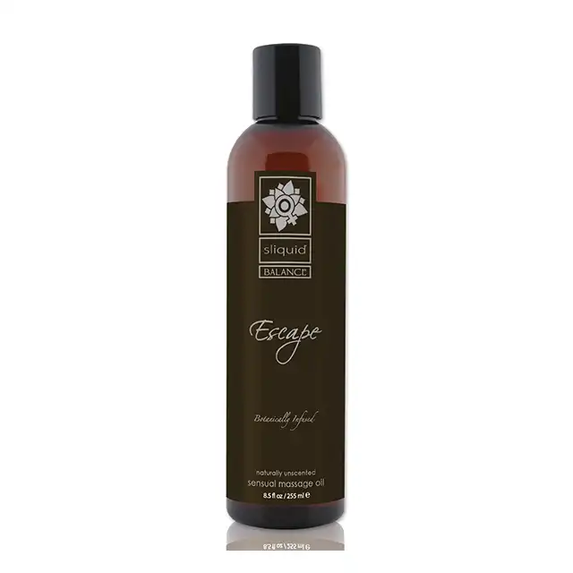 Sliquid - Balance Massage Escape 255ml. Naturalny bezzapachowy olejek do masażu. 100% organiczny, na bazie orzechów i nasion