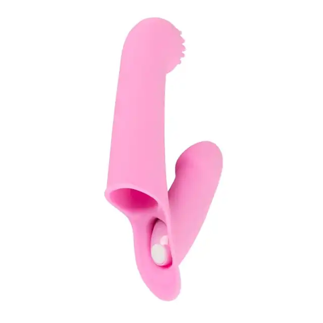 Couples Choice - Vibrating Finger Extension - stymulująca, podwójna nakładka na palec z wibracjami. Perfekcyjna stymulacja punktu G, łechtaczki lub jąder.