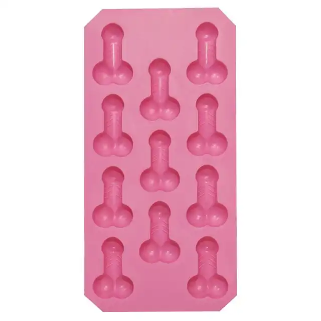 Sexy Ice Maker - Różowa silikonowa foremka do 11 kostek lodu w kształcie penisa. Zabawny sposób na schłodzenie drinków i przełamanie lodów podczas imprezy.
