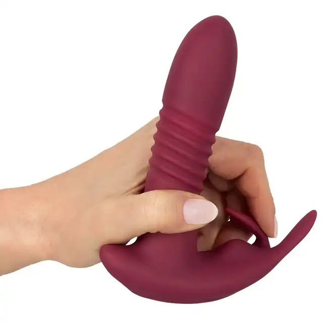 Javida - RC Hands-free Vibrator. Podwójny wibrator dopochwowy i łechtaczkowy. Funkcja posuwu, obrotowe kulki i wibracje dla wyjątkowych doznań, sterowanie pilotem