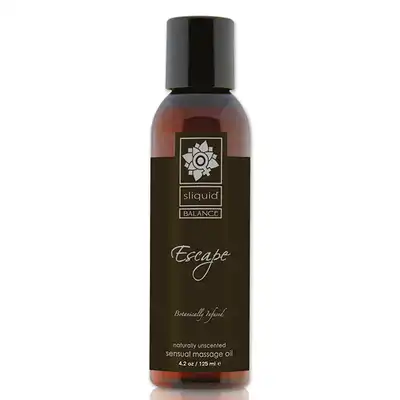 Sliquid - Balance Massage Escape 125ml. Bezzapachowy olejek do masażu z naturalnych składników. 100% organiczny, na bazie orzechów i nasion