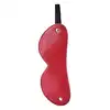 Blaze - Elite Eye Mask Red. Elitarna maska na oczy wykonana ze sztucznej skóry w kolorze czerwonym. Eleganckie złote elementy. 