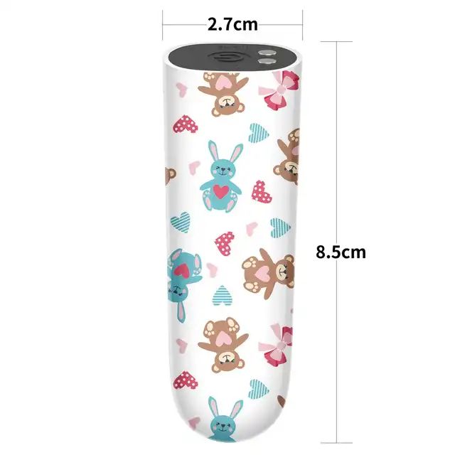 LoveToy - Bear Massager. Mini wibrator o uroczym wzorze misiów. Całkowita dyskrecja w każdej chwili pod ręką