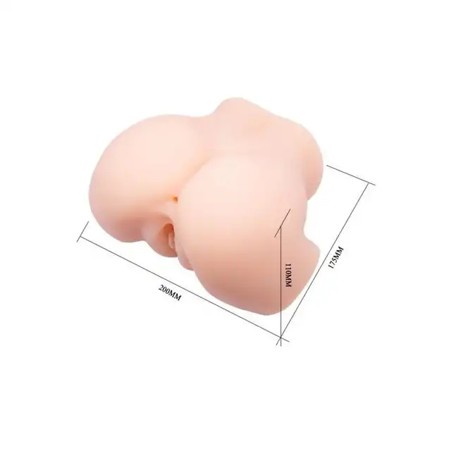 Crazy Bull - Dual Vagina And Ass. Masturbator pupa, apetyczna wagina i ciasny anus, zestaw wibrujący z pilotem. Nawilżanie przy użyciu wody